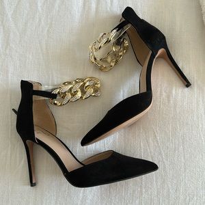 Black and Gold high heels